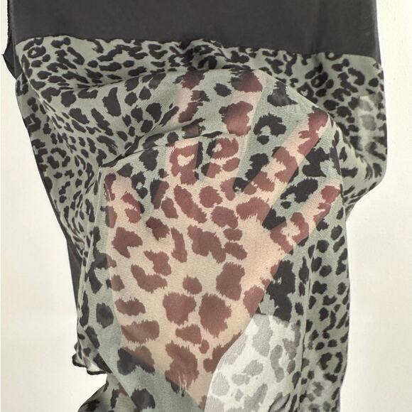 CHRLDR Black & Green Cheetah Print Tank Top Women's Large - Picture 4 of 4